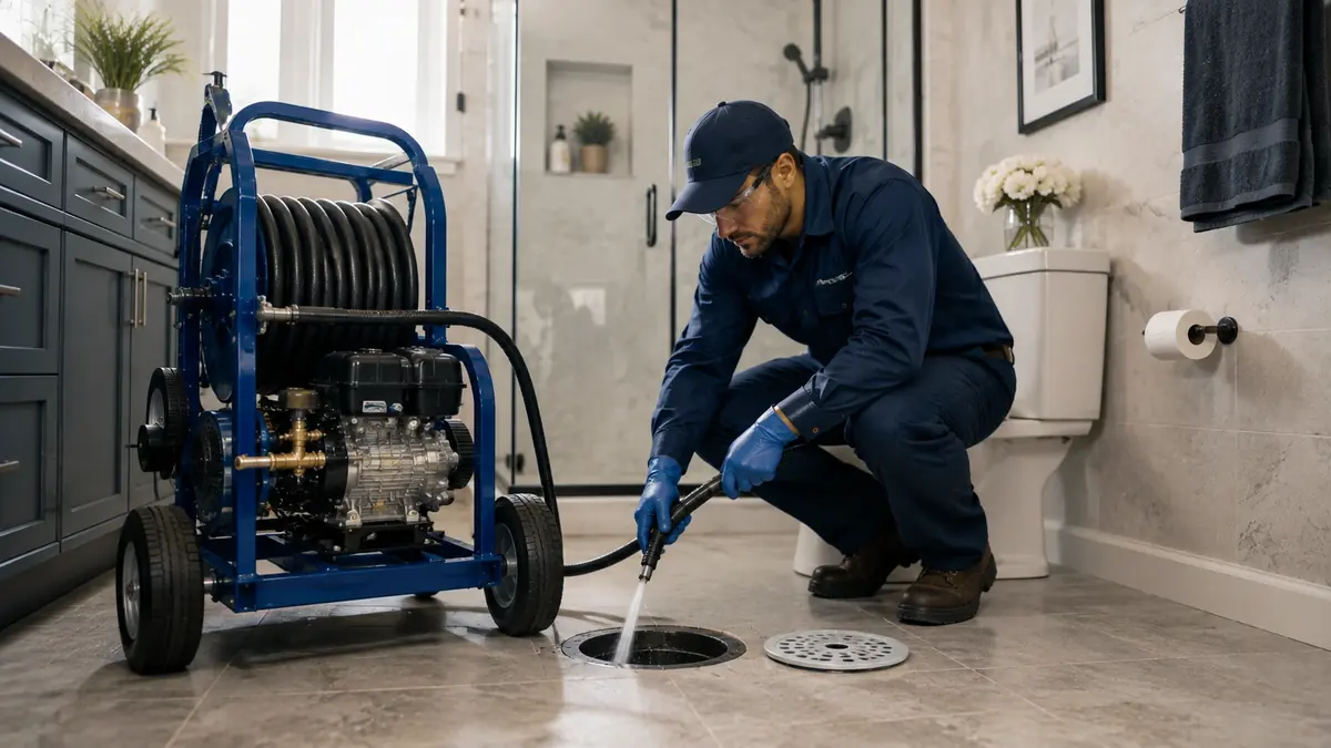 Bathroom Drain Hydro Jetting in Saint Helena