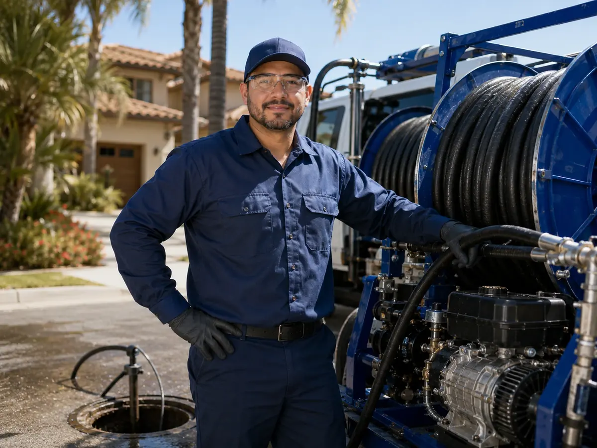Hydro jet sewer cleaning in Saint Helena